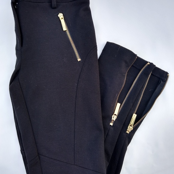 Black with gold zipper Michael Kors pants - Picture 1 of 5